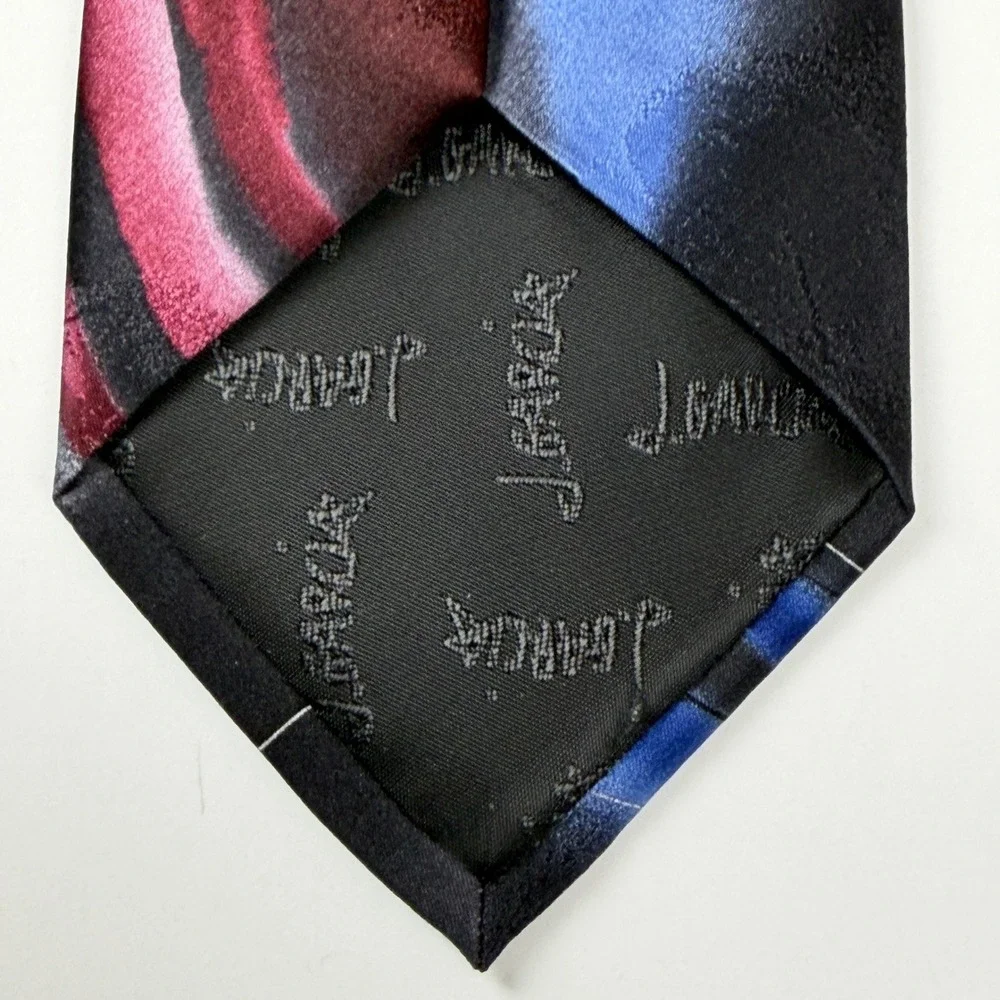 Vintage J. Garcia Red Blue Abstract‎ Desert Storm Collection 58 Silk Tie China